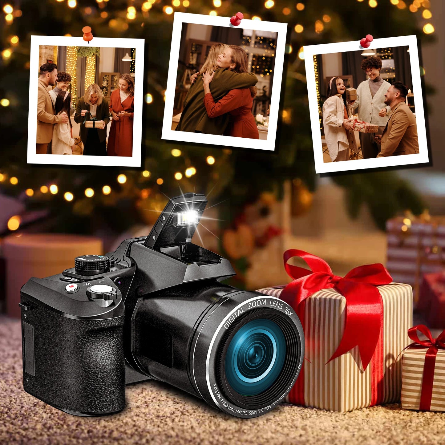 NBD 4K Digital Camera 64MP 16X Flip Screen for Beginners