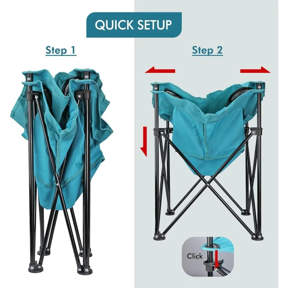 Portable Camping Picnic Table, Lightweight Folding Beach Table with 4 Cup Holders and Carry Bag for Camp