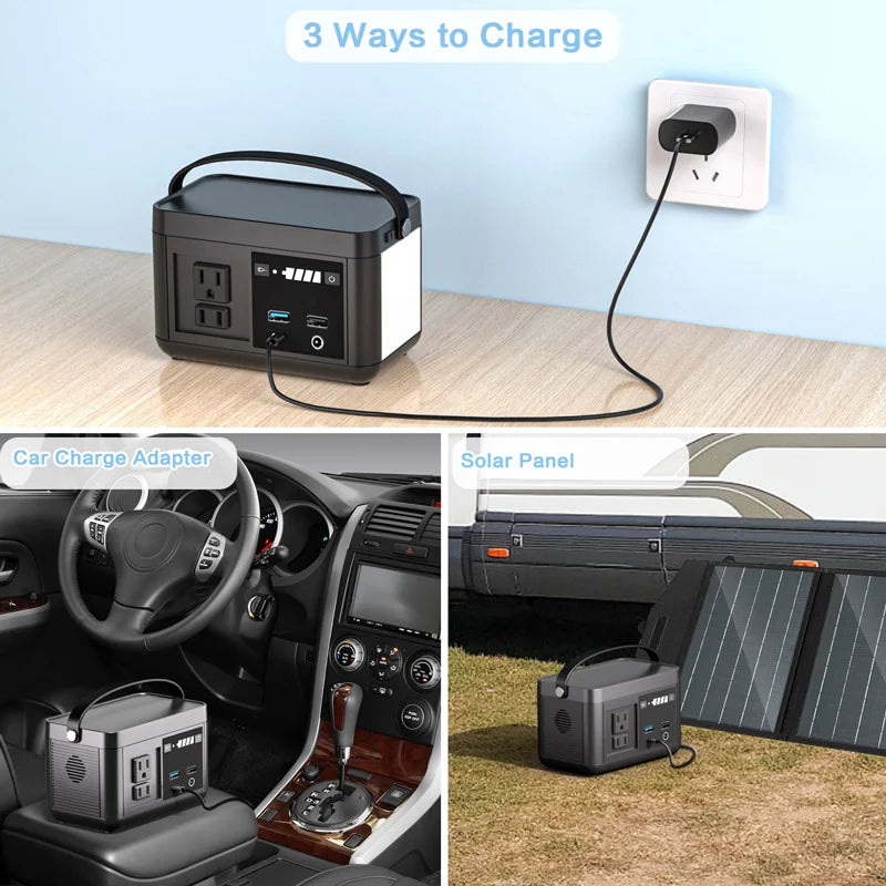 SBAOH Portable Power Station 88.8Wh, Camping Power Station with 120W (150W Peak) AC Output, Powering Solar Generator for Outdoor