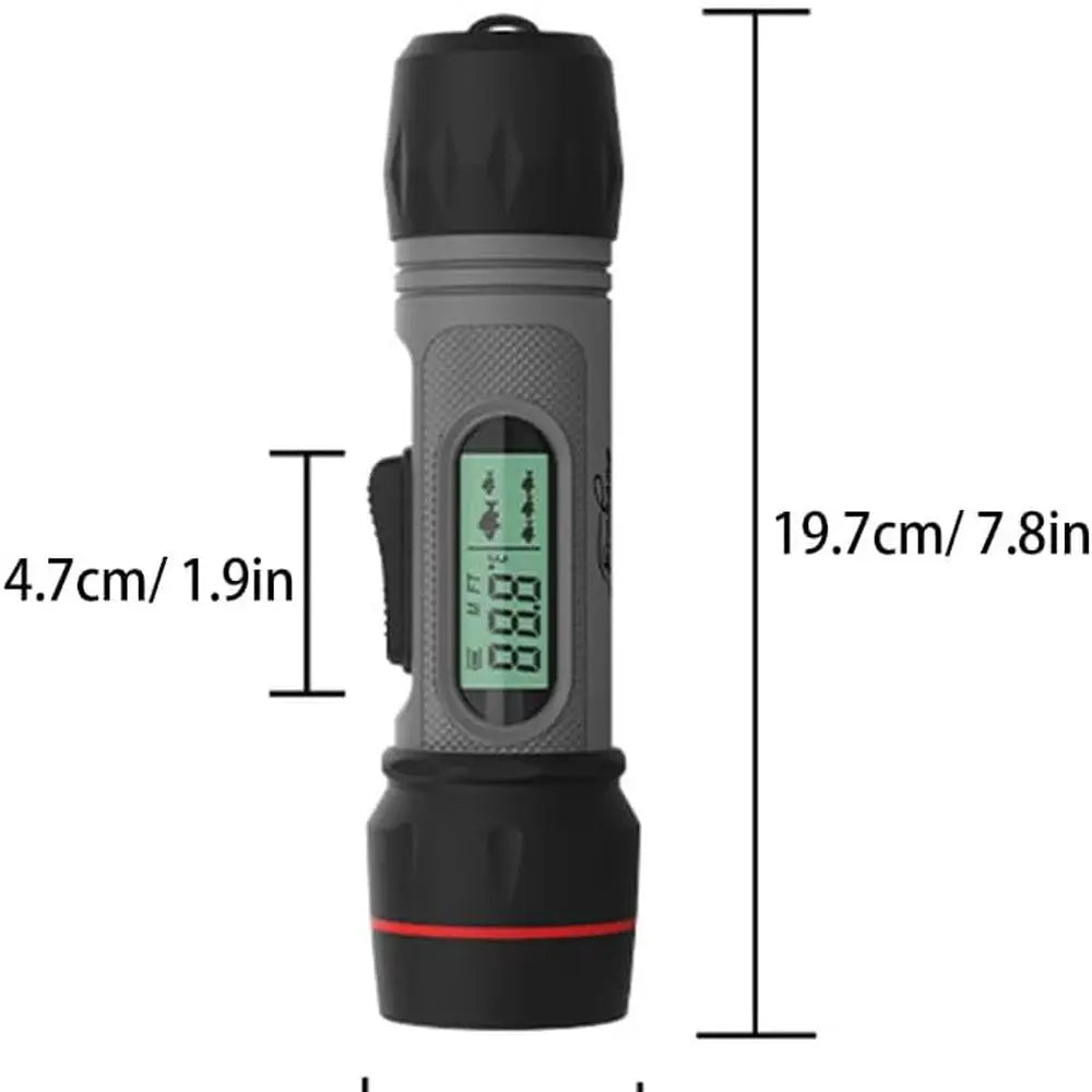 Fish Depth Finder Handheld Fish Finder Waterproof Sonar Fish Finder for Ice Fishing, Black