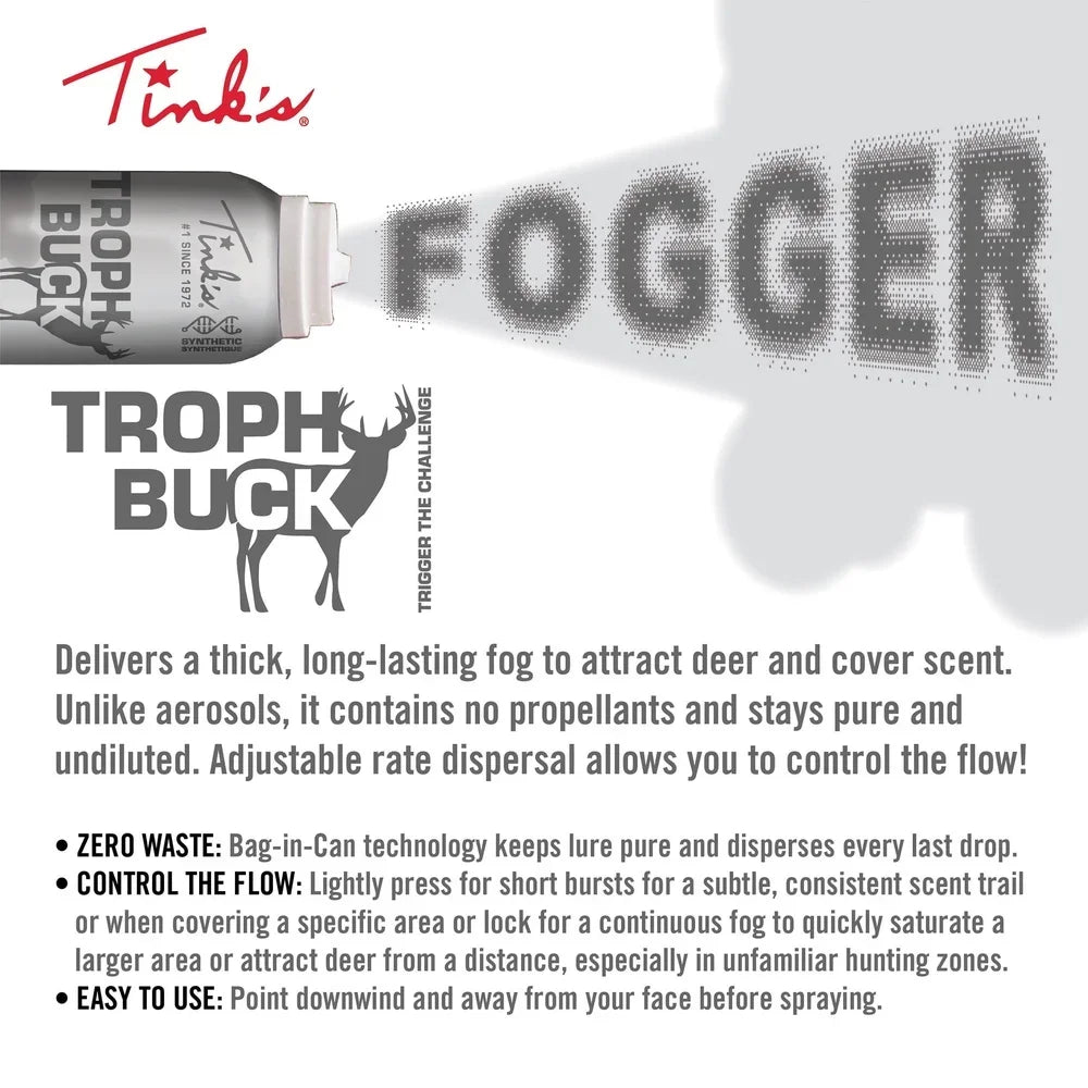 Synthetic Trophy Buck Urine Deer Lure Fogger 5oz Attractant