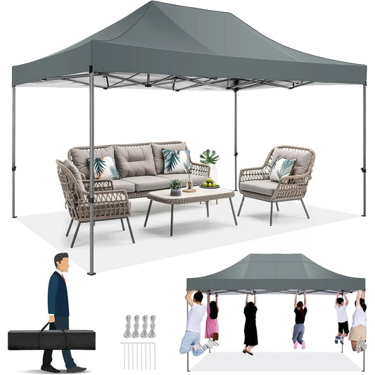 10 By 15 Commercial Pop Up Canopy Heavy Duty Waterproof