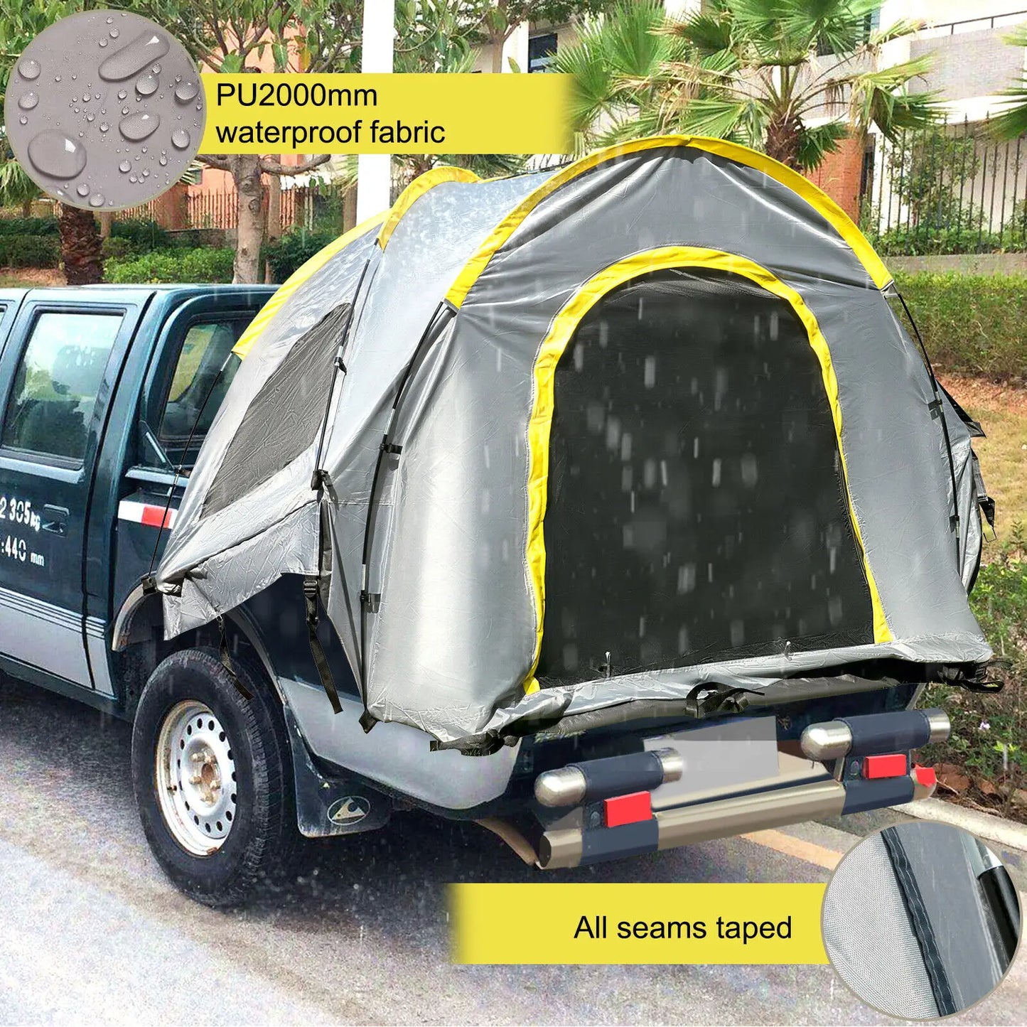 SucceBuy Waterproof Truck Bed Tent 5 To 8 Ft 2 Person