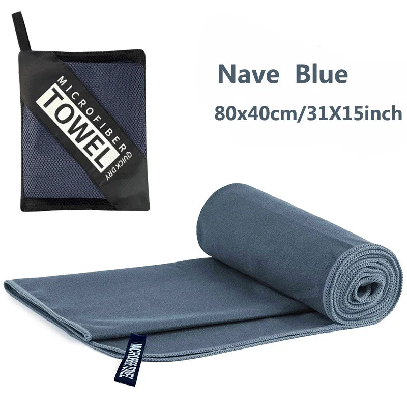 Quick-Drying Microfiber Camping Towel Super Absorbent Gym/Swimming Towel 40x80cm Lightweight Sports/Beach/ Travel Towels