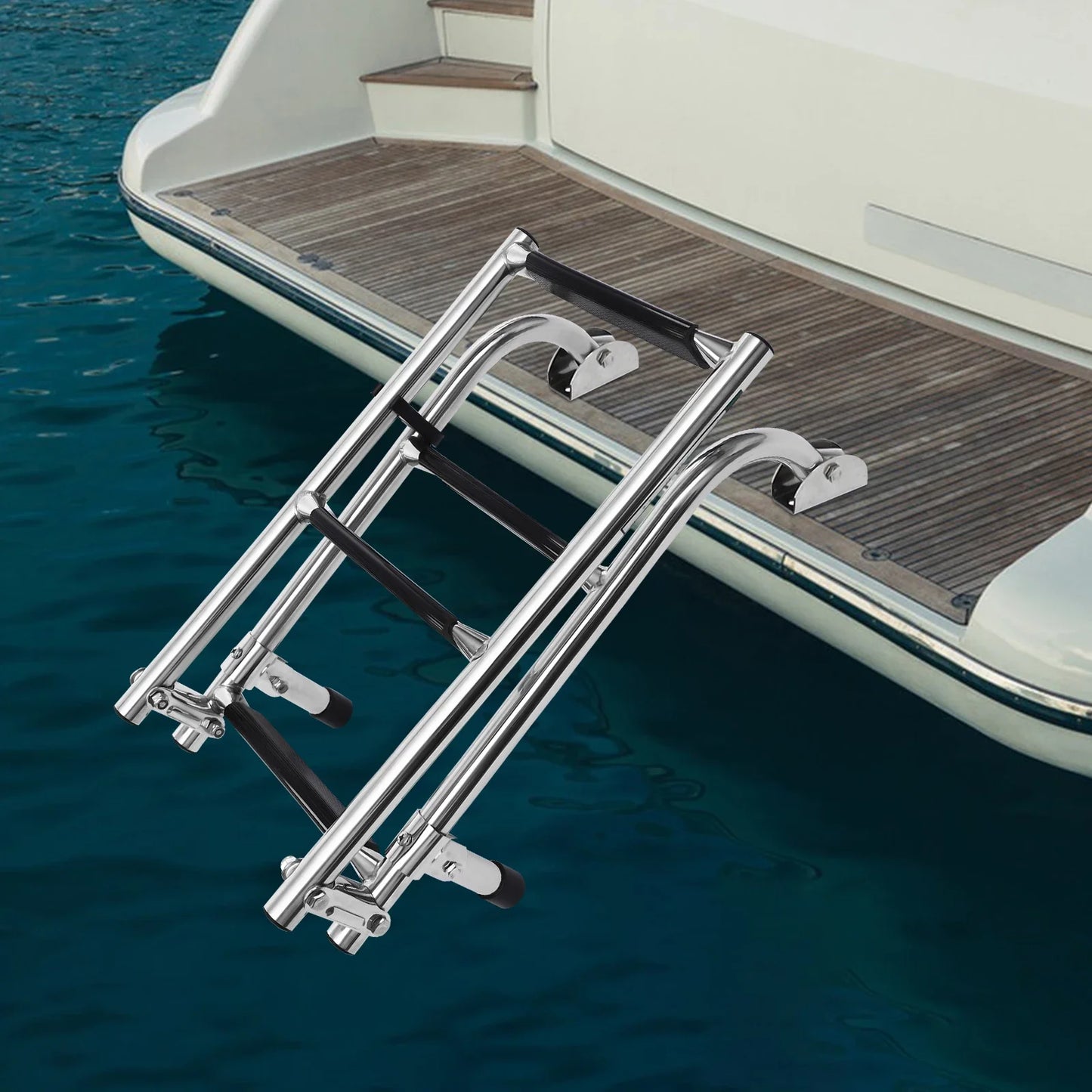 Foldable Stainless Steel Yacht Telescopic Boat Ladder