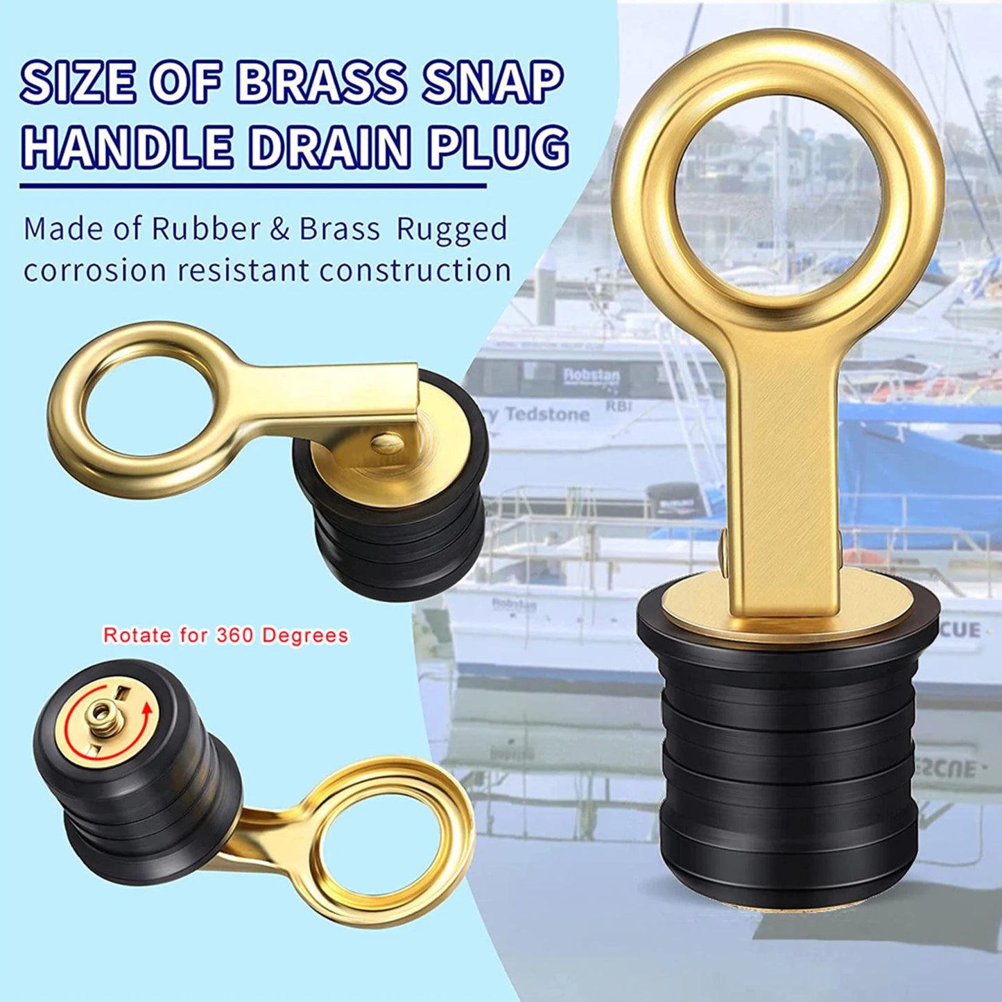 Stainless Drain Plug For Boats Kayaks Corrosion Resistant