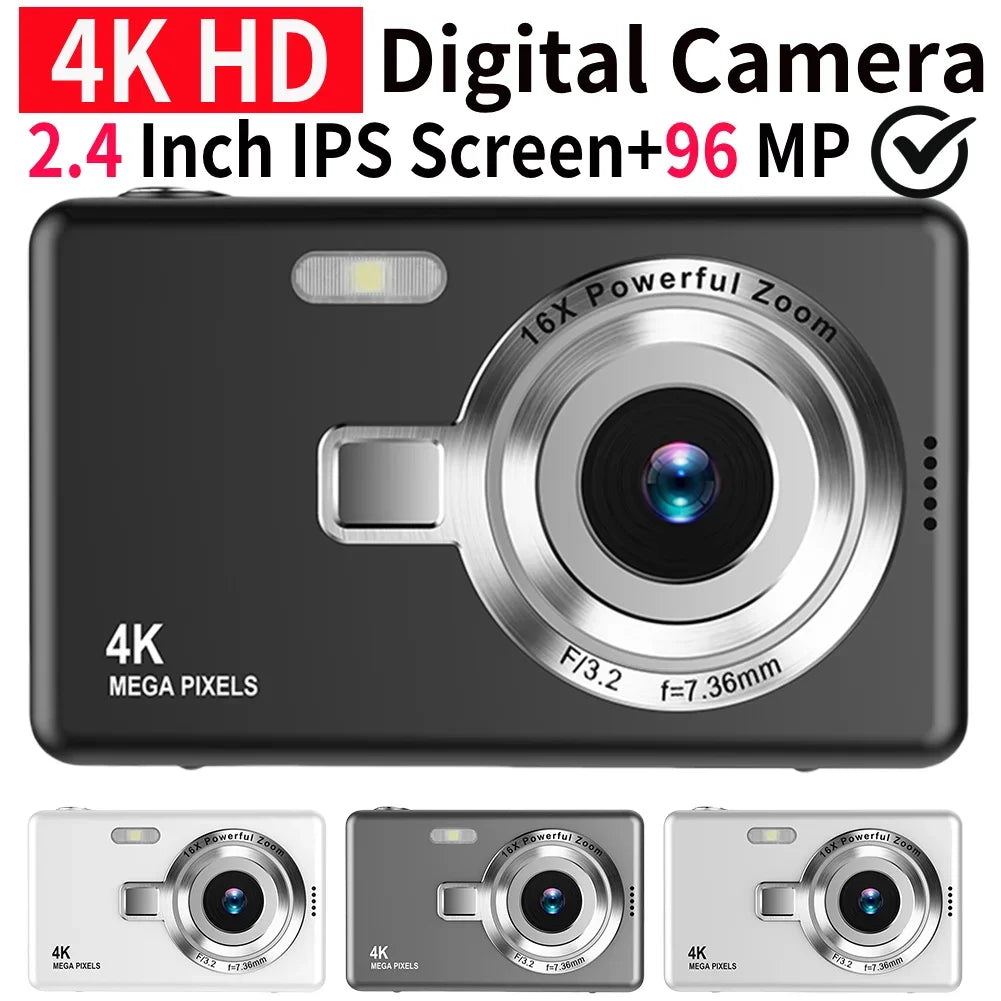 4K Digital Camera Autofocus Vlogging Camera 16X Zoom IPS