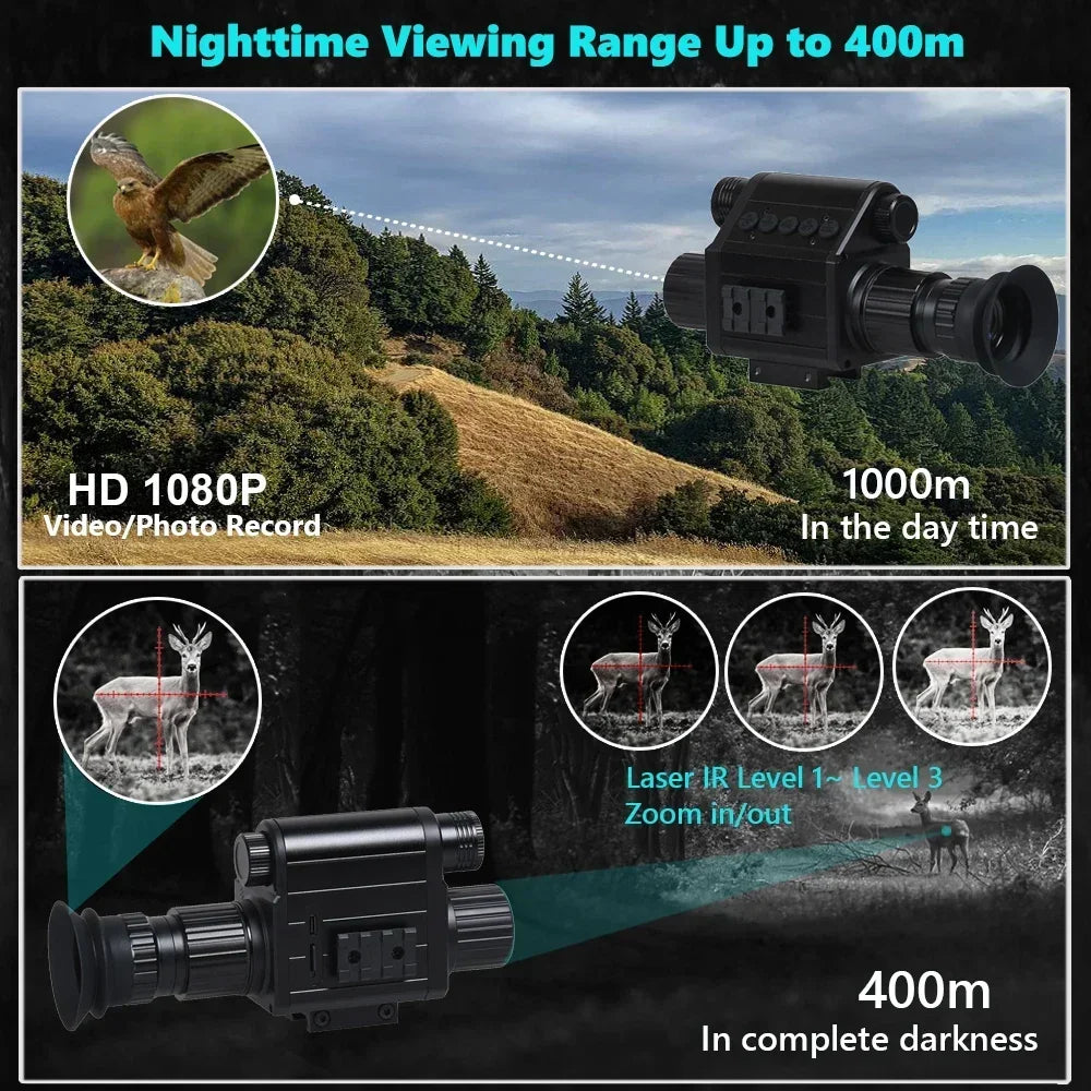 Digital Night Vision Riflescope 940nm IR Scope 5X Zoom HD