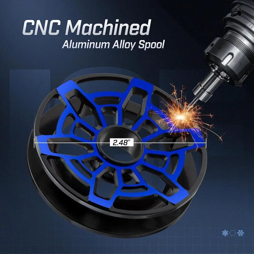 ICX Frost Ice Fishing Reel, Innovative Structure Design, Magnetic Drop System Inline Ice Reel, No line Twist, Large Spool Diamet