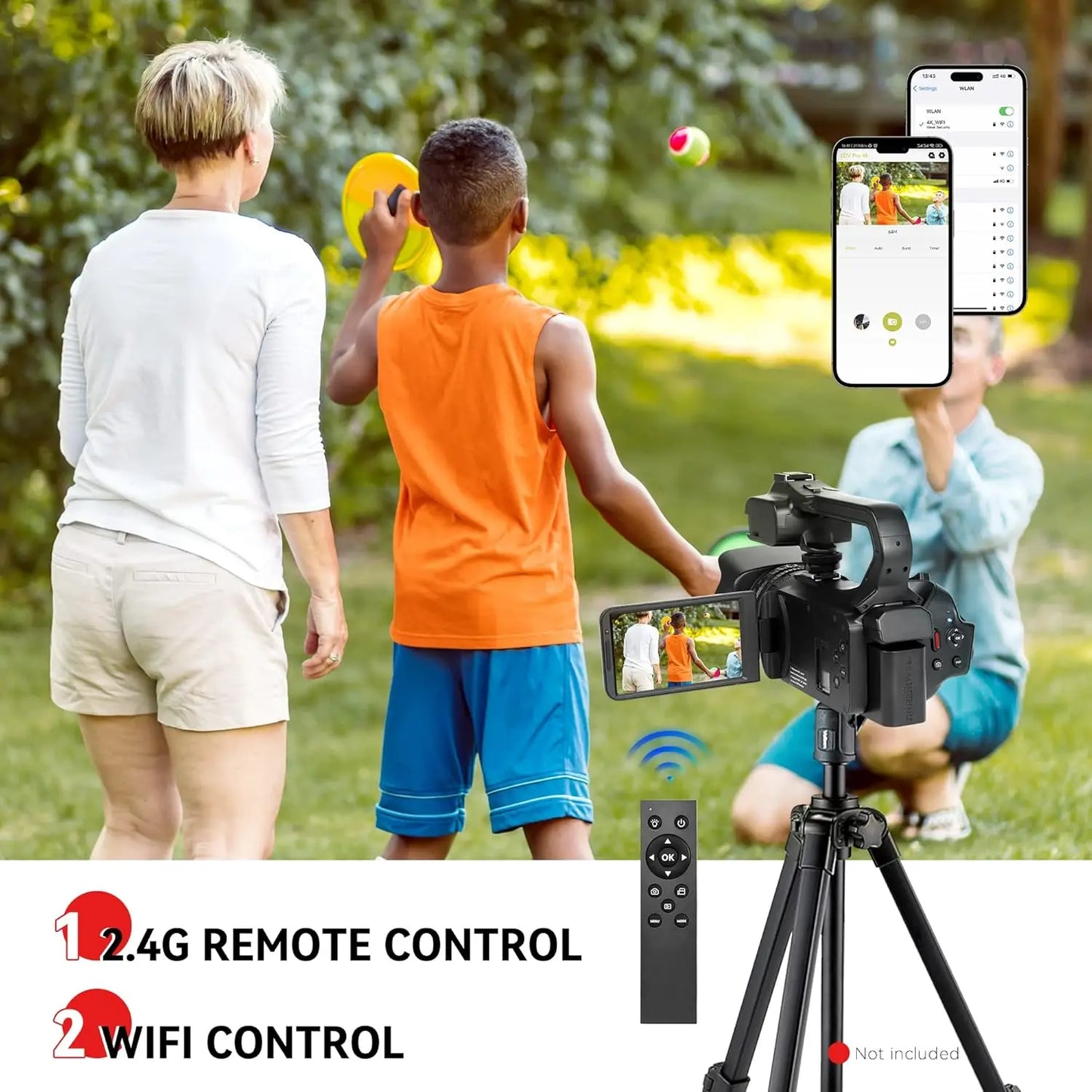 UHD 4K Camcorder With 18X Zoom And 64MP Cam Rotating Screen