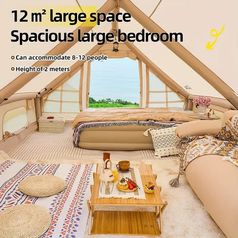 Inflatable Camping Tent Easy Setup Waterproof Family