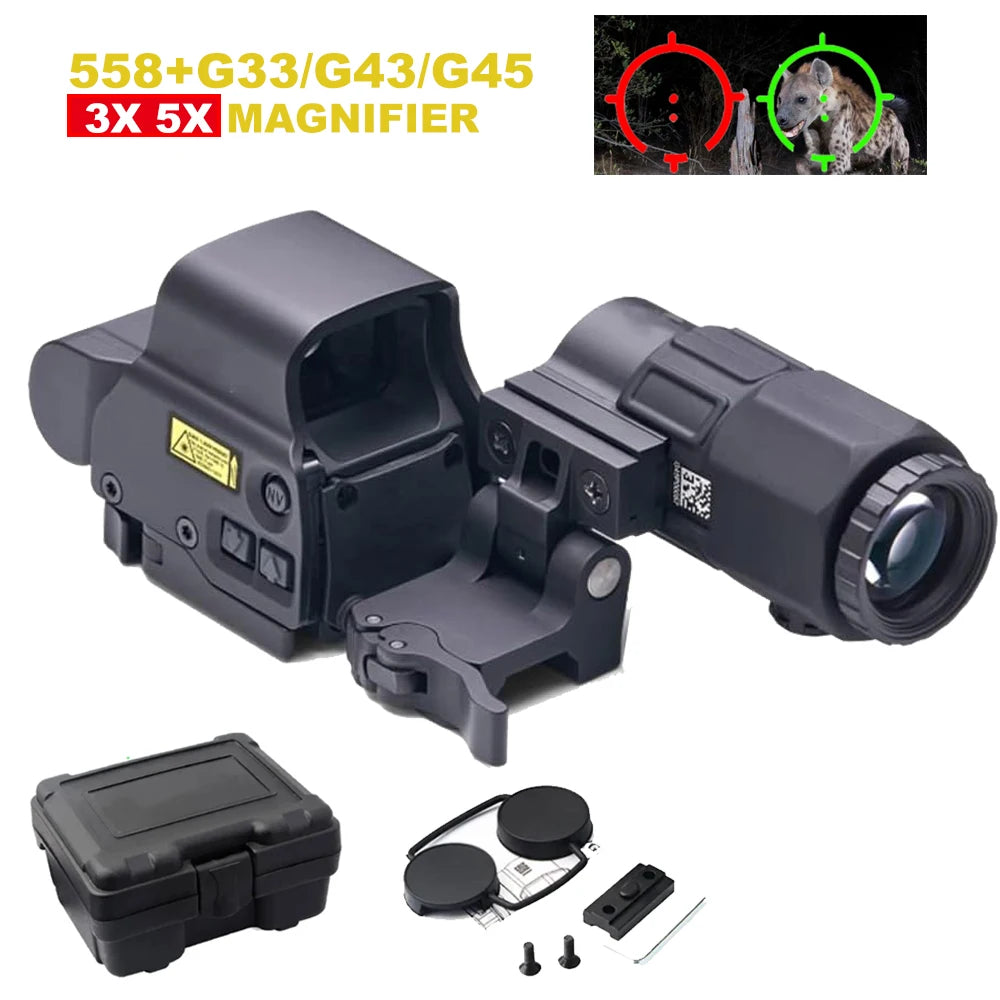 558 G43 Holographic Collimator Sight Red Dot Optic 20mm
