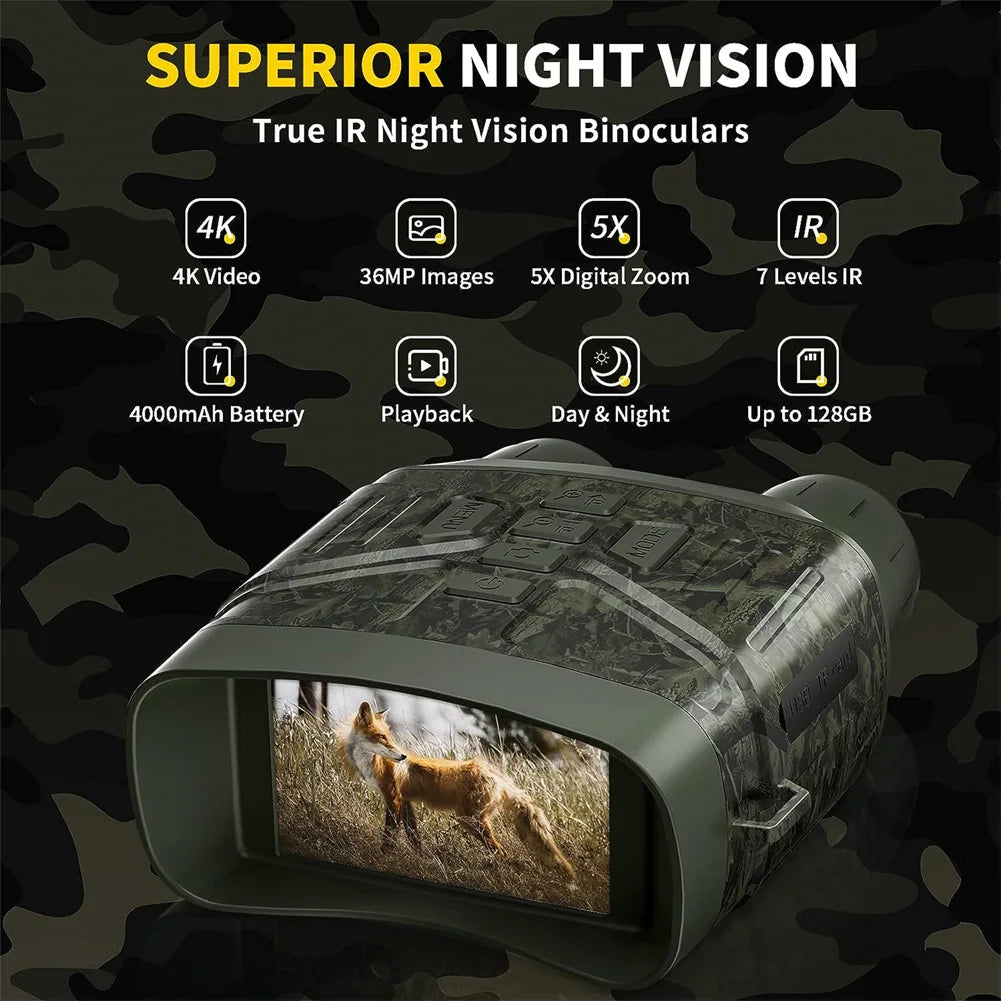 4K Night Vision Binoculars Infrared 800m For Hunting