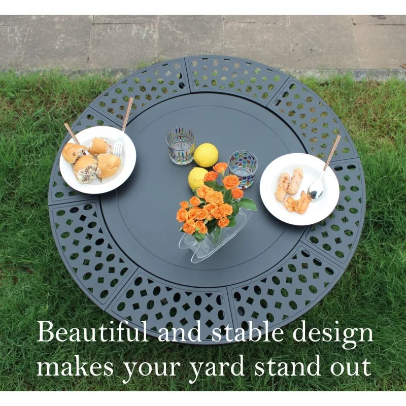 36 Inch Fire Pit with 2 Grills, Wood Burning Fire Pits for Outside with Lid,Poker and Round Waterproof Cover,BBQ&Outdoor Firepit