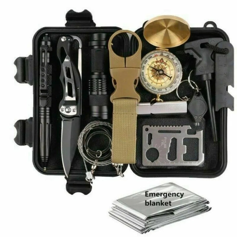 14 In 1 Survival Kit Camping Tactical Tools SOS EDC Case