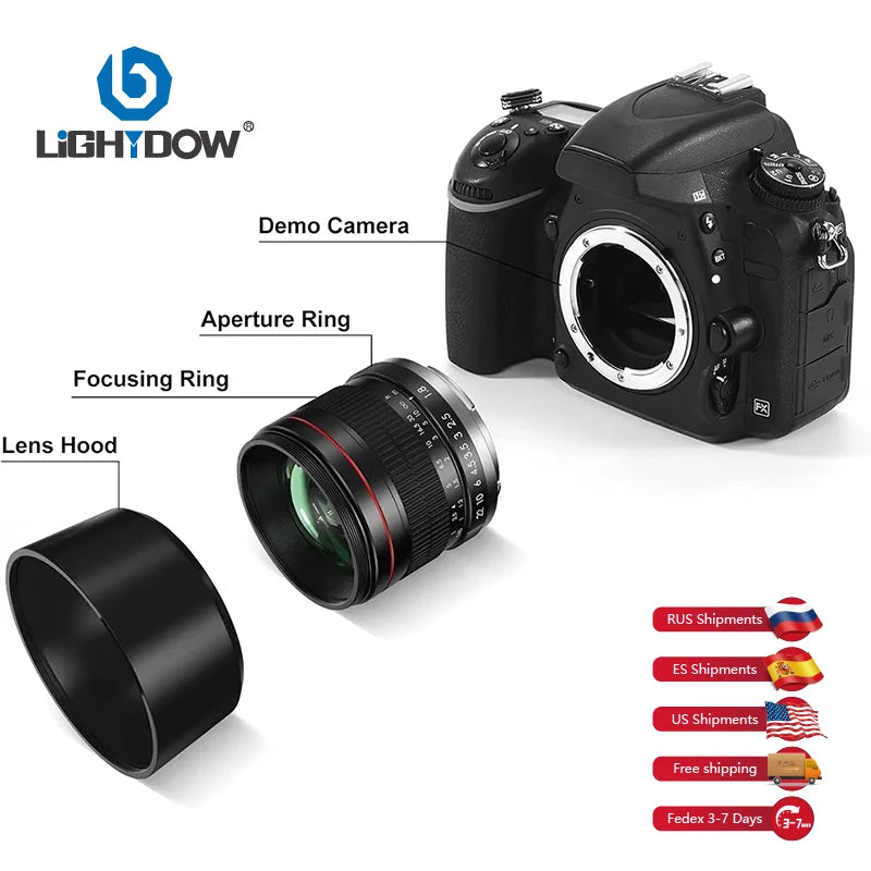 Lightdow 85mm F1.8 Portrait Lens For Canon Nikon Sony