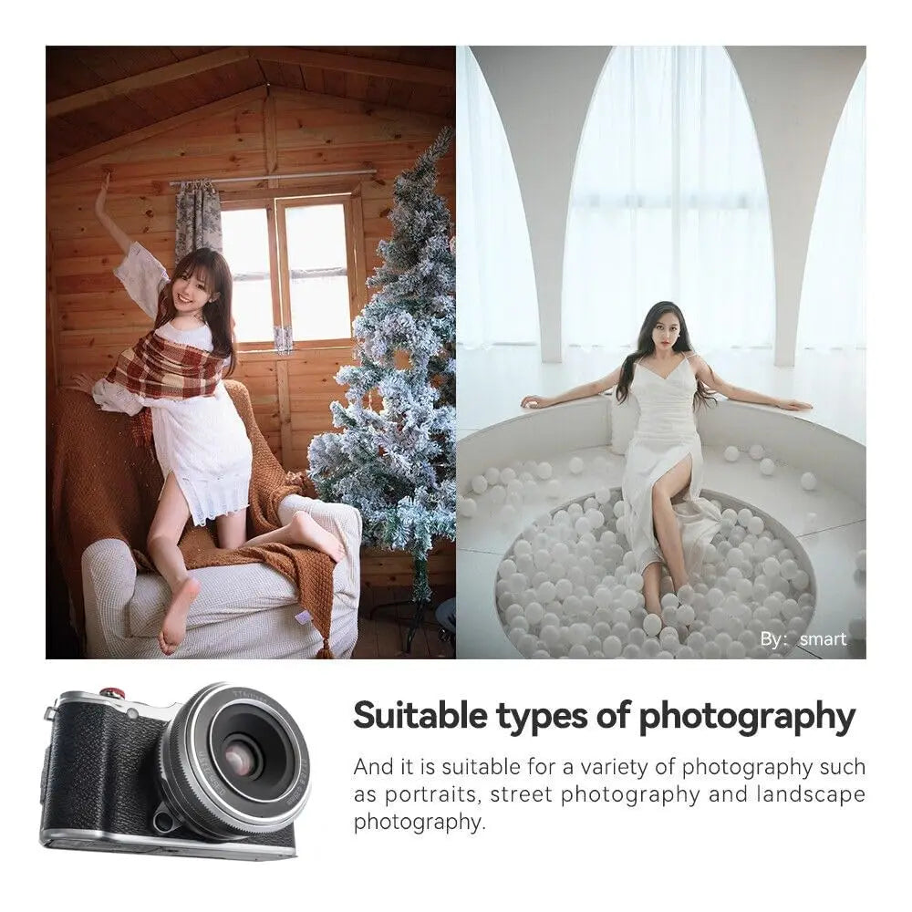 TTartisan 27mm F2.8 AF Lens For Fuji Sony E mount, X-mount Camera for X-T2 X-T20 X-T3 X-T4 Black