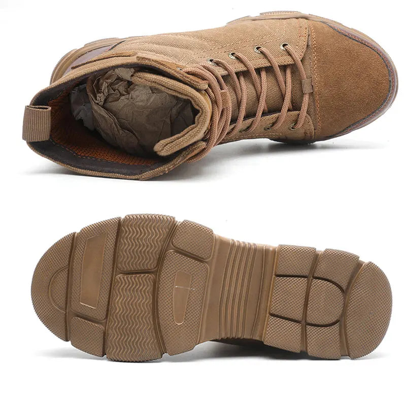 SUADEX Steel Toe Boots For Men Work Shoes Safety Boots