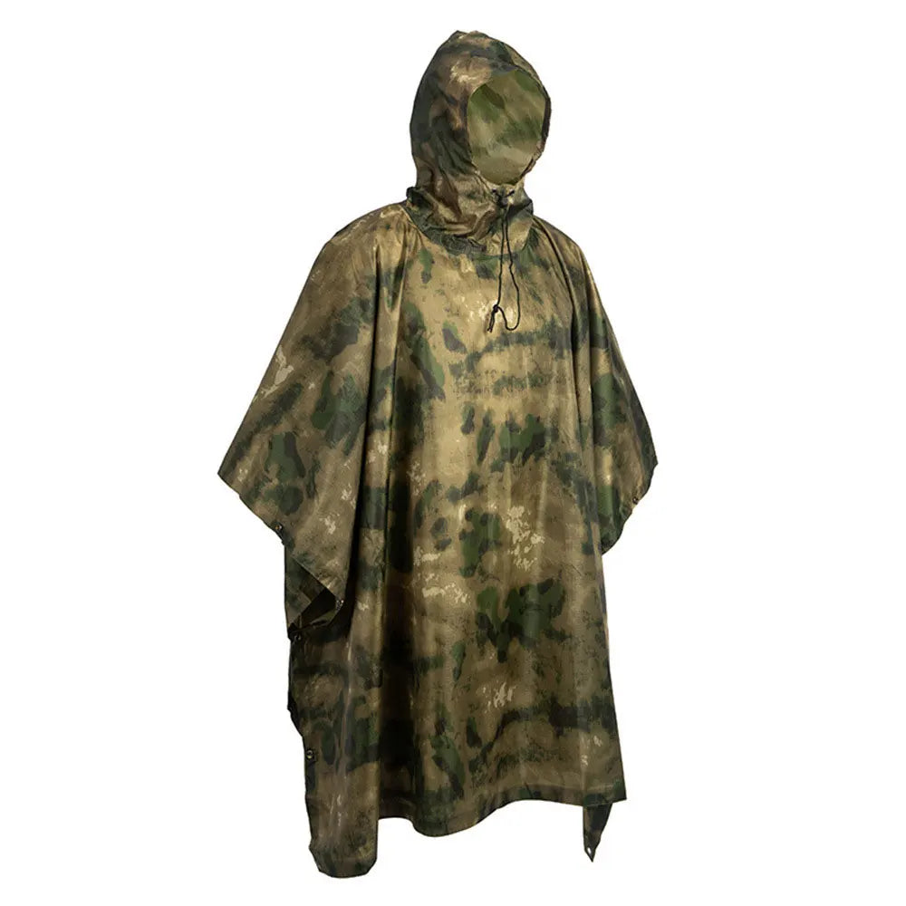 Camouflage Tactical Waterproof Rain Jacket for Hunting Men's Military Camo Raincoat for Women Atacs