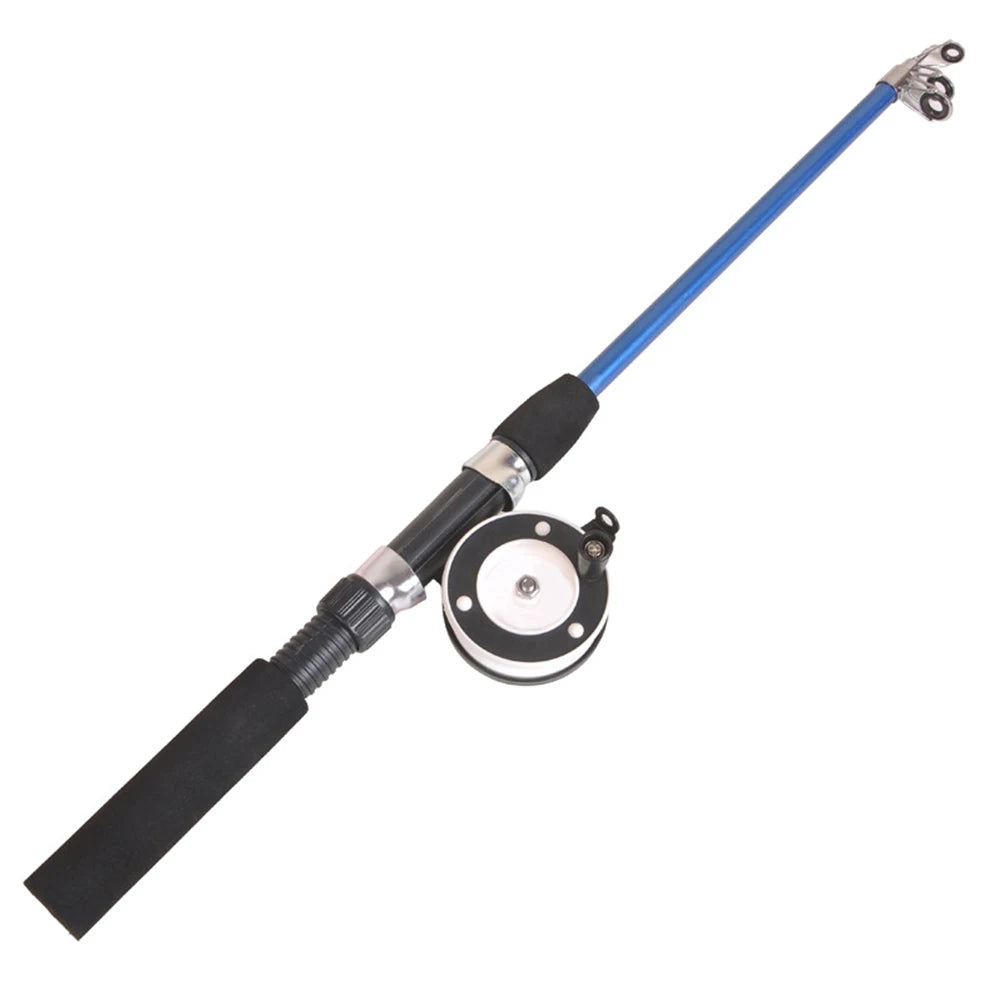 Winter Shrimp Fishing Rod Mini Ice Rod Metal Fishing Reels Bait Outdoor Sea Fishing Pole  Mini Feeder Sea Fishing Pole Wheel Set