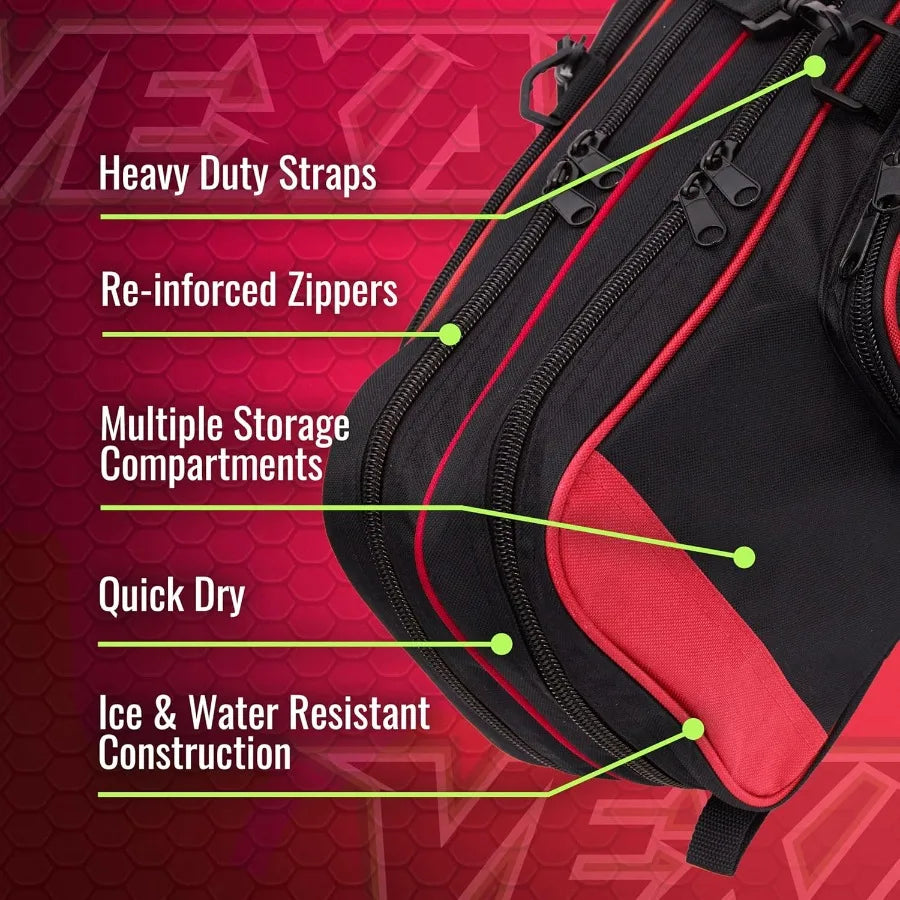 WaterResistant Ice Fishing Rod Case for Portable Storage and Travel Fits 8 Rods TipUps and Lures Ideal for Outdoor Winter Fishi