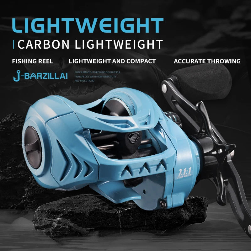 J-BARZILLAI SK 9+1BB Baitcasting Reel Fishing Reel Freshwater and Saltwater Corrosion Resistant 2 Colors