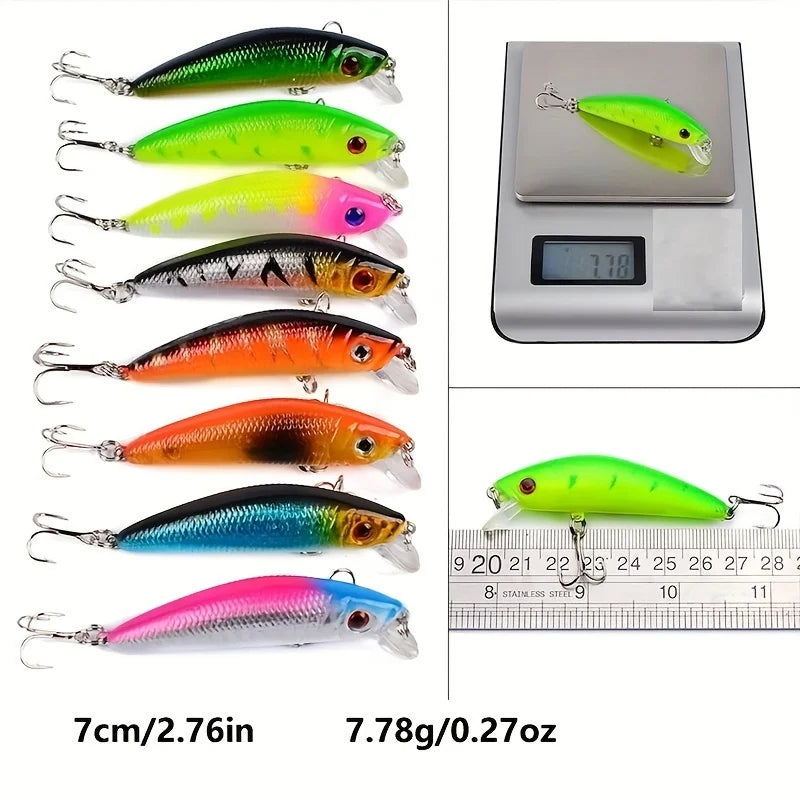 56 Piece Multifunction Bait Kit Hooks Crank Baits Spinner