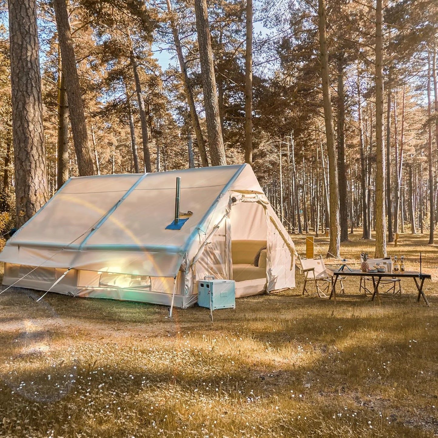 Inflatable Camping Tent Easy Setup Waterproof Family