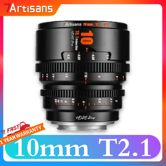 7artisans 10mm T2.1 S35 Frame Large Aperture Standard Manual Focus Camera Lens for Street Photography with Fujifilm XF-mount XE4