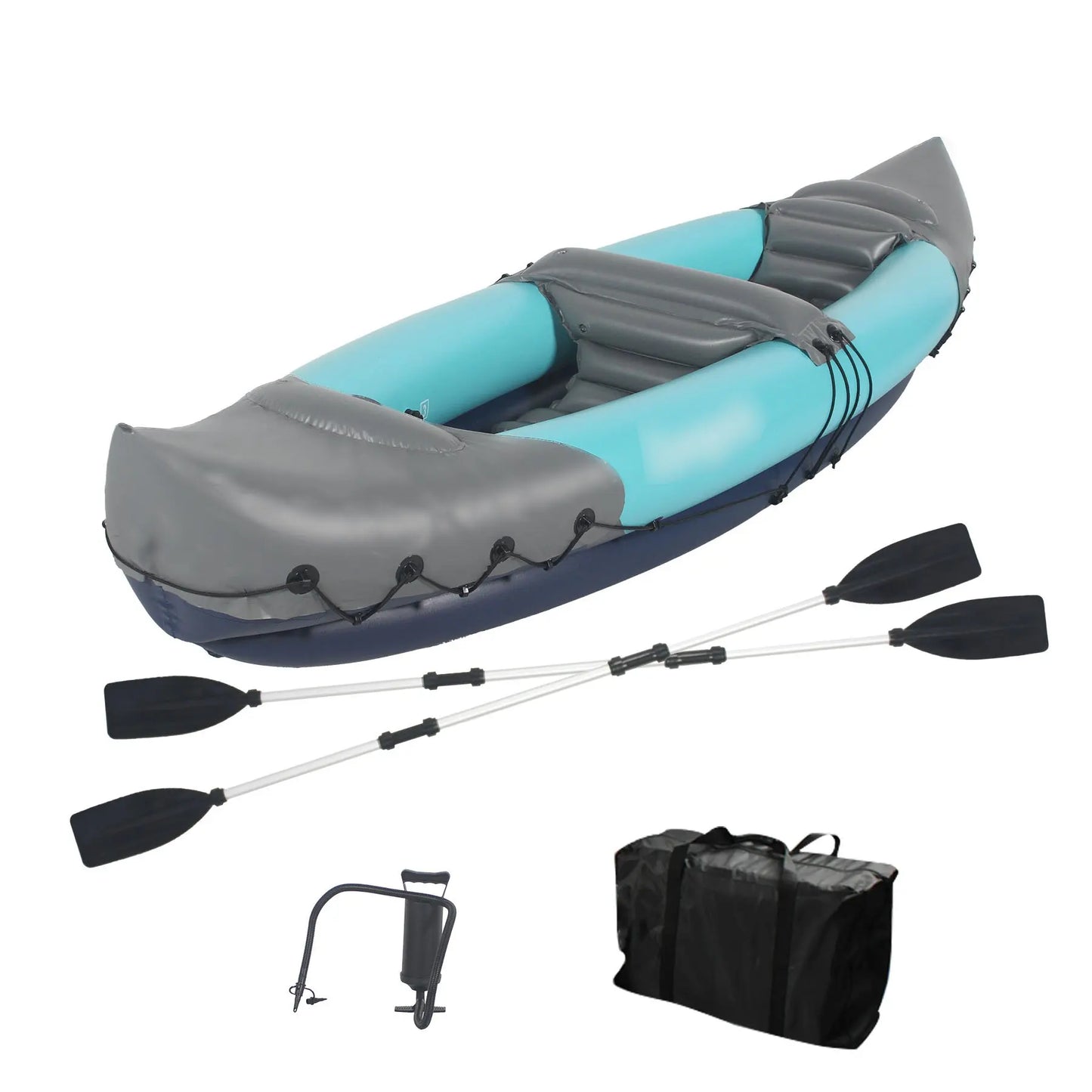 Inflatable Two Person Kayak for Fishing with Paddles