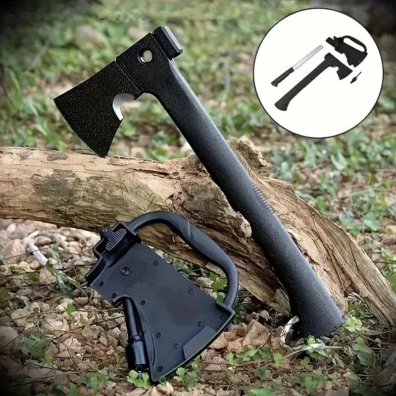 Hand Axe Hatchet With Serrated Saw Knife And Fire Starter