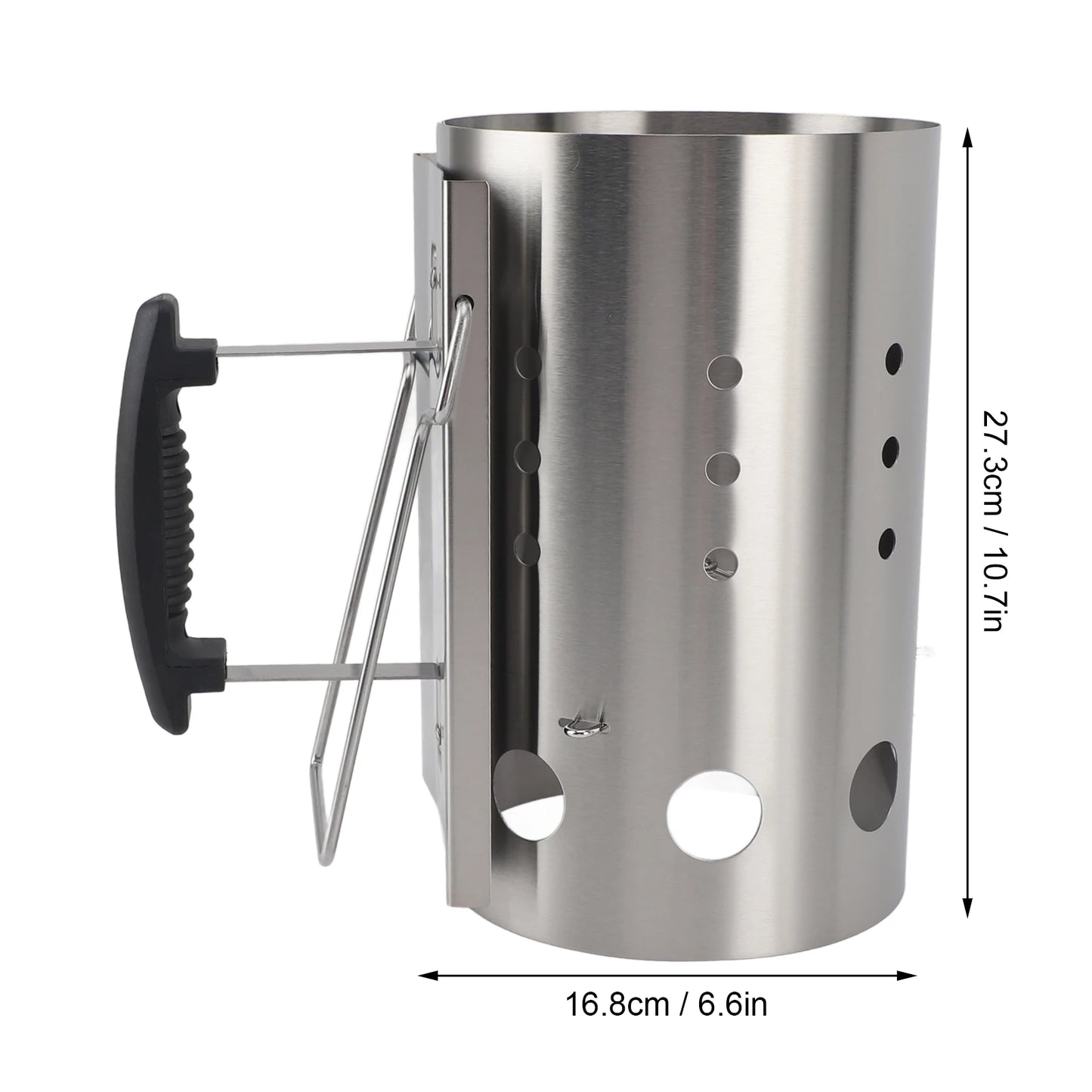Stainless Steel Chimney Starter Portable Charcoal Barbecue