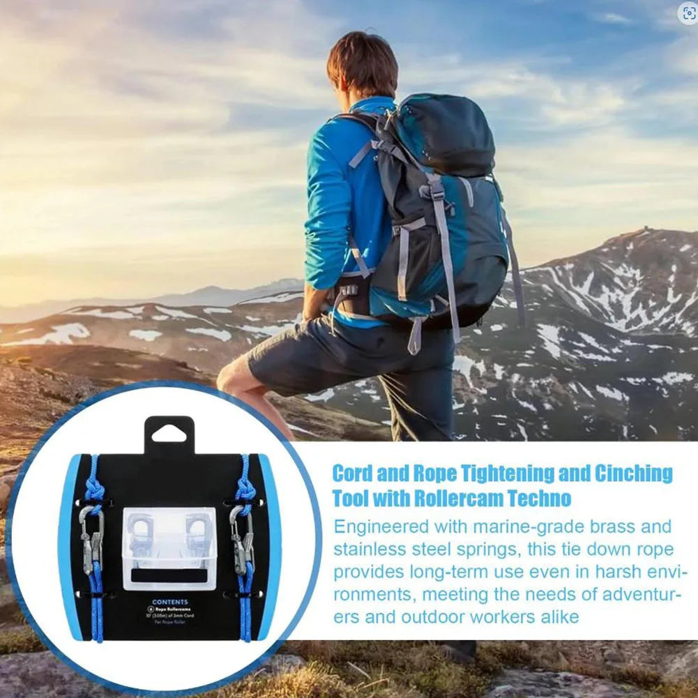 Outdoor Rope Adjuster Wear Resist Ultralight Tent Guyline Tool Climbing Rope Adjust Equipment for Camping Hiking Multitools