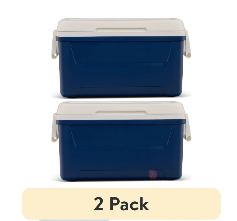 Red 48 Quart Outdoor Picnic Cooler Portable And Easy Clean
