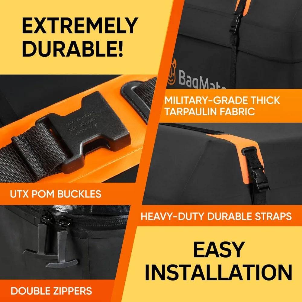 Car Roof Bag 19 Cu Ft Waterproof Rooftop Cargo Carrier