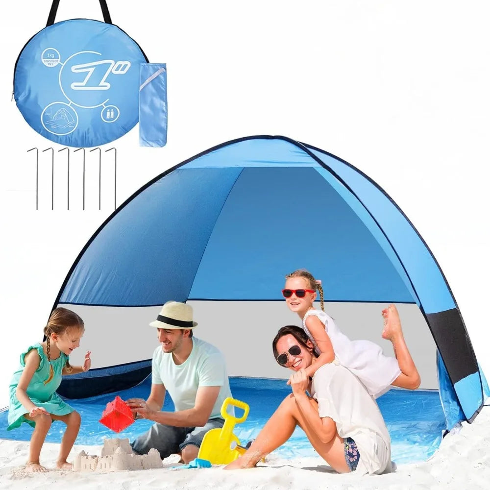 Pop Up Portable Beach Canopy Sun Shade Shelter For 2 People