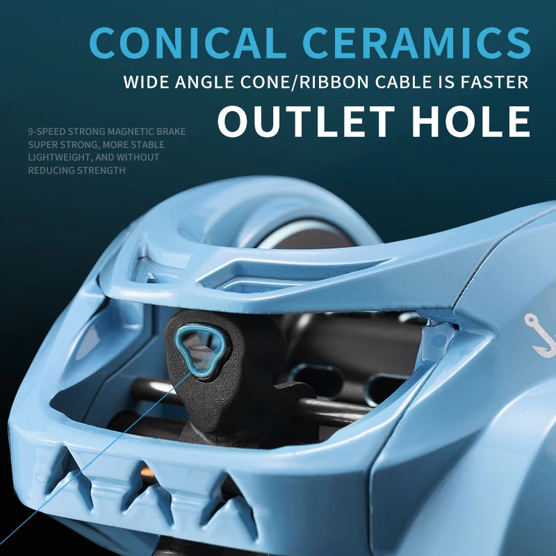 J-BARZILLAI SK 9+1BB Baitcasting Reel Fishing Reel Freshwater and Saltwater Corrosion Resistant 2 Colors