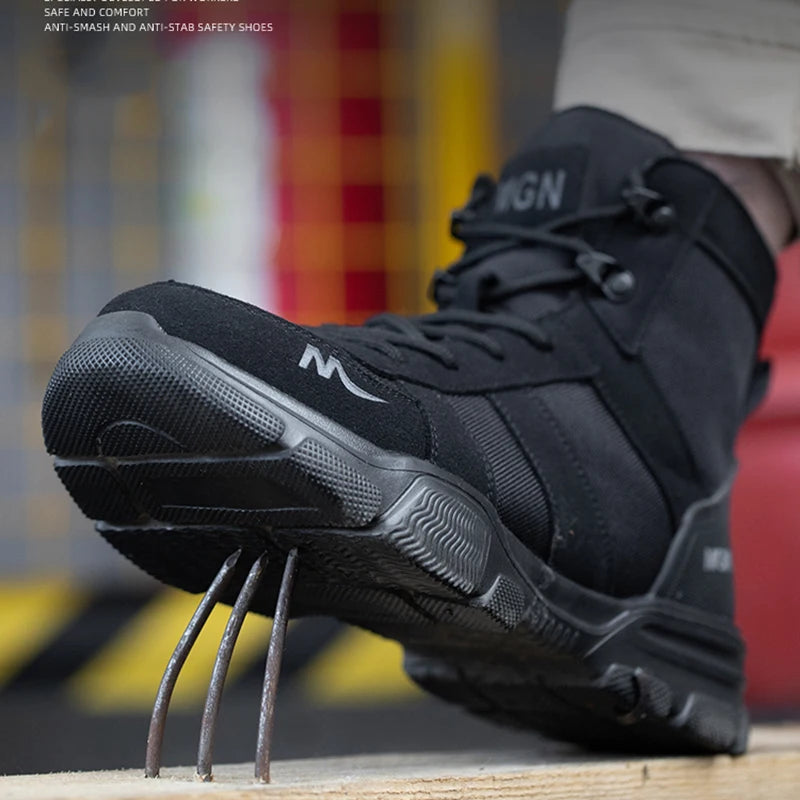 Durable Work Boots Safety Shoes Steel Toe Puncture Proof