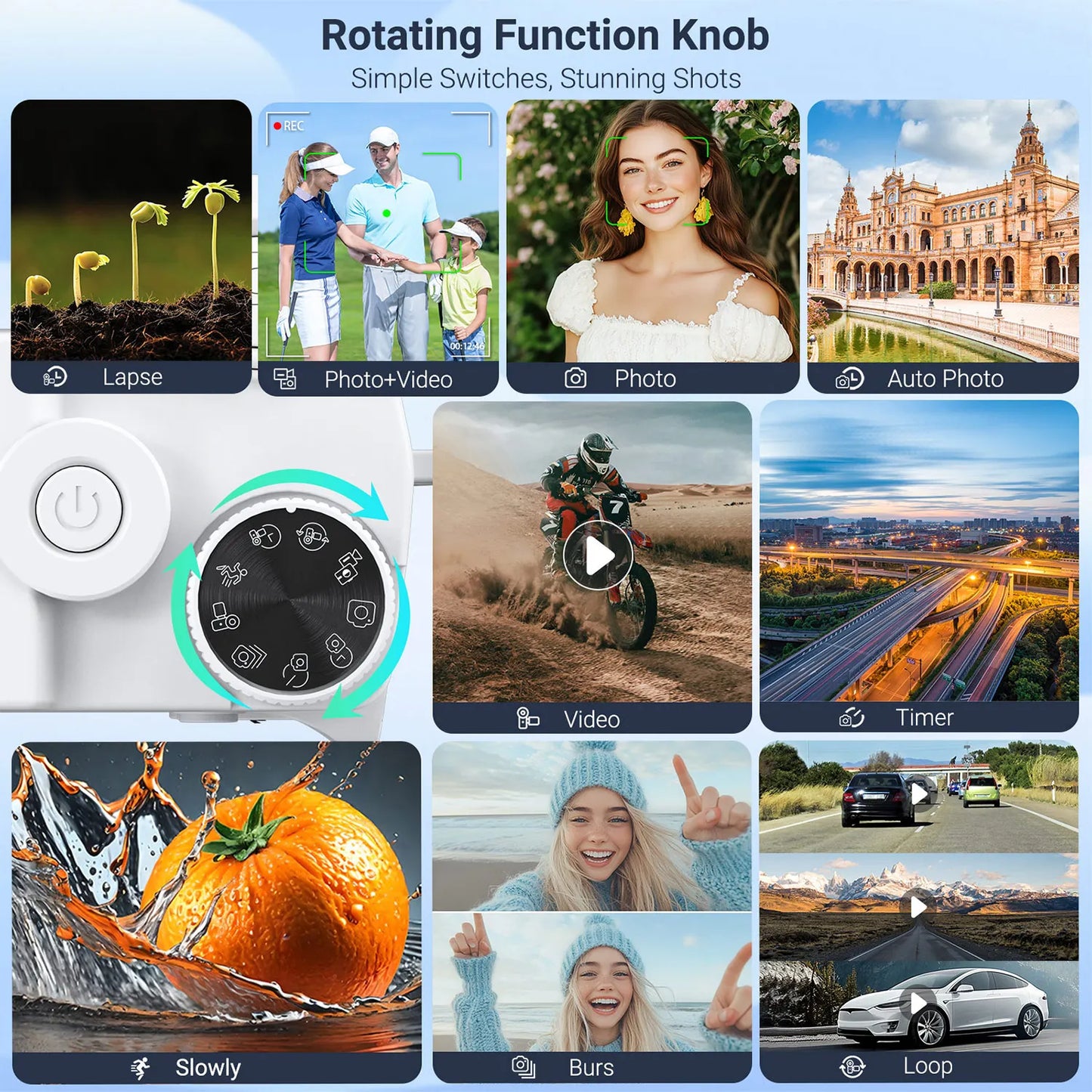 4K Digital Camera 75MP Autofocus Anti Shake 18X Zoom