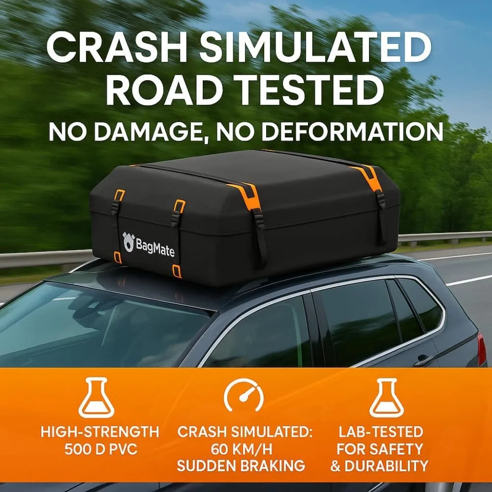 Car Roof Bag 19 Cu Ft Waterproof Rooftop Cargo Carrier