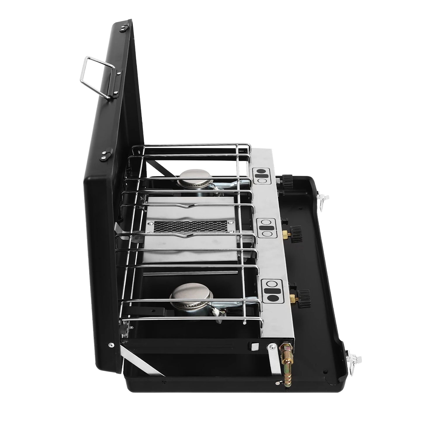 Three Burner Portable Camping Stove Foldable Tabletop Grill