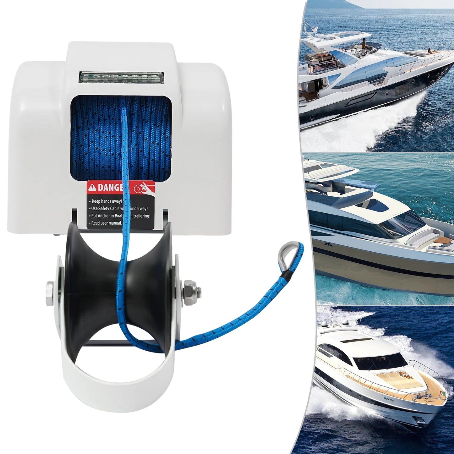 12V Boat Electric Anchor Winch With Remote Wireless Control