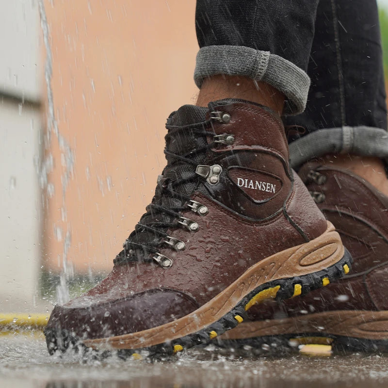 Waterproof Leather Safety Boots For Men Anti Puncture