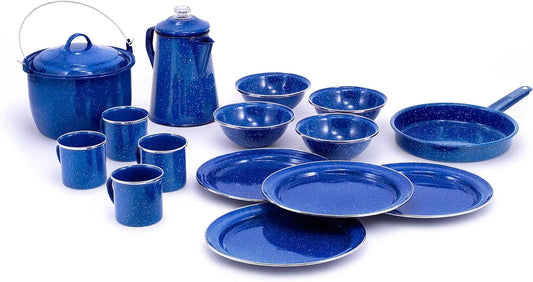 Outdoors Camp Dinnerware Set For Four Pioneer Percolator