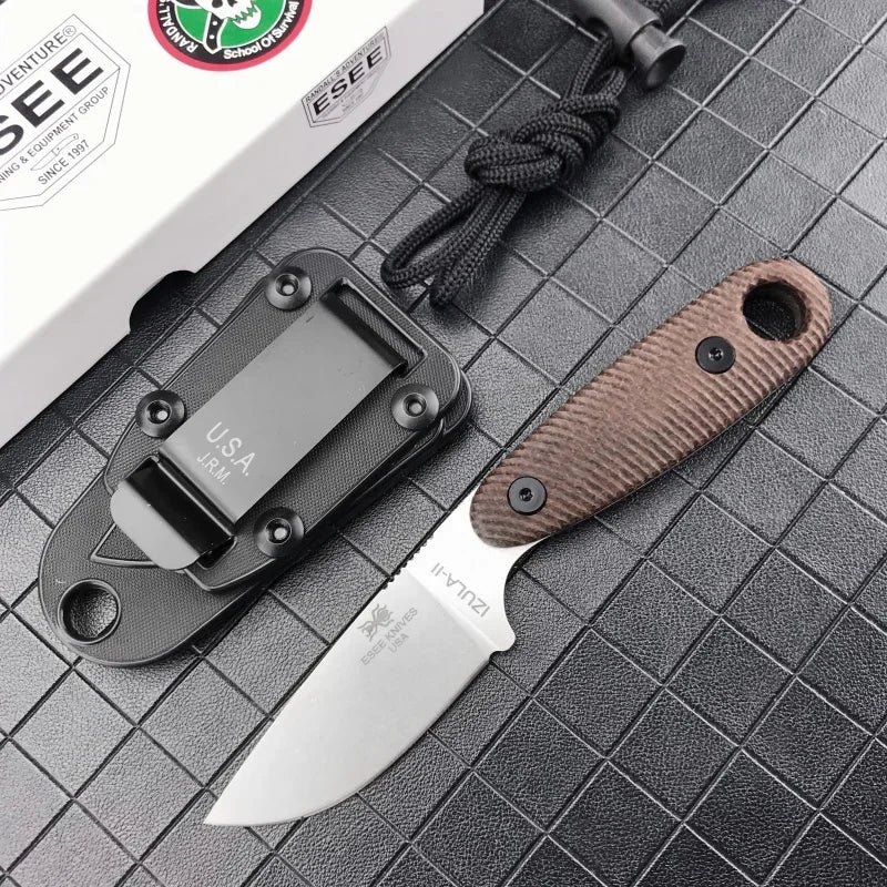 ESEE Izula Fixed Blade Knife With Sheath G10 Handle Outdoor