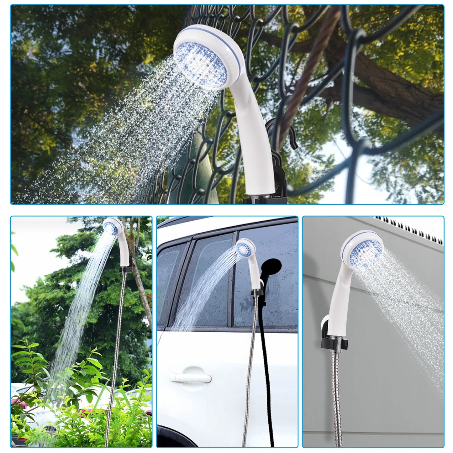 Electric Shower Pump Camping Shower USB Rechargeable Outdoor