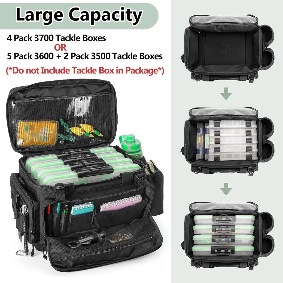 Waterproof EVA Bottom Soft Tackle Box Storage Bag for Fishing Equipment Organization and Transport Ideal for Outdoor Fishing Ad