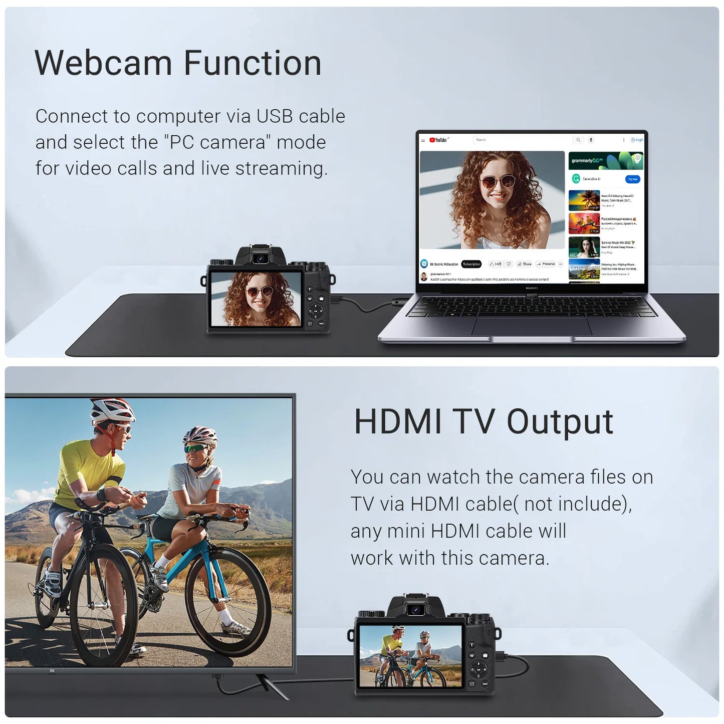 Gavonde 4K 64MP WiFi Vlogging Camera With Touch Screen