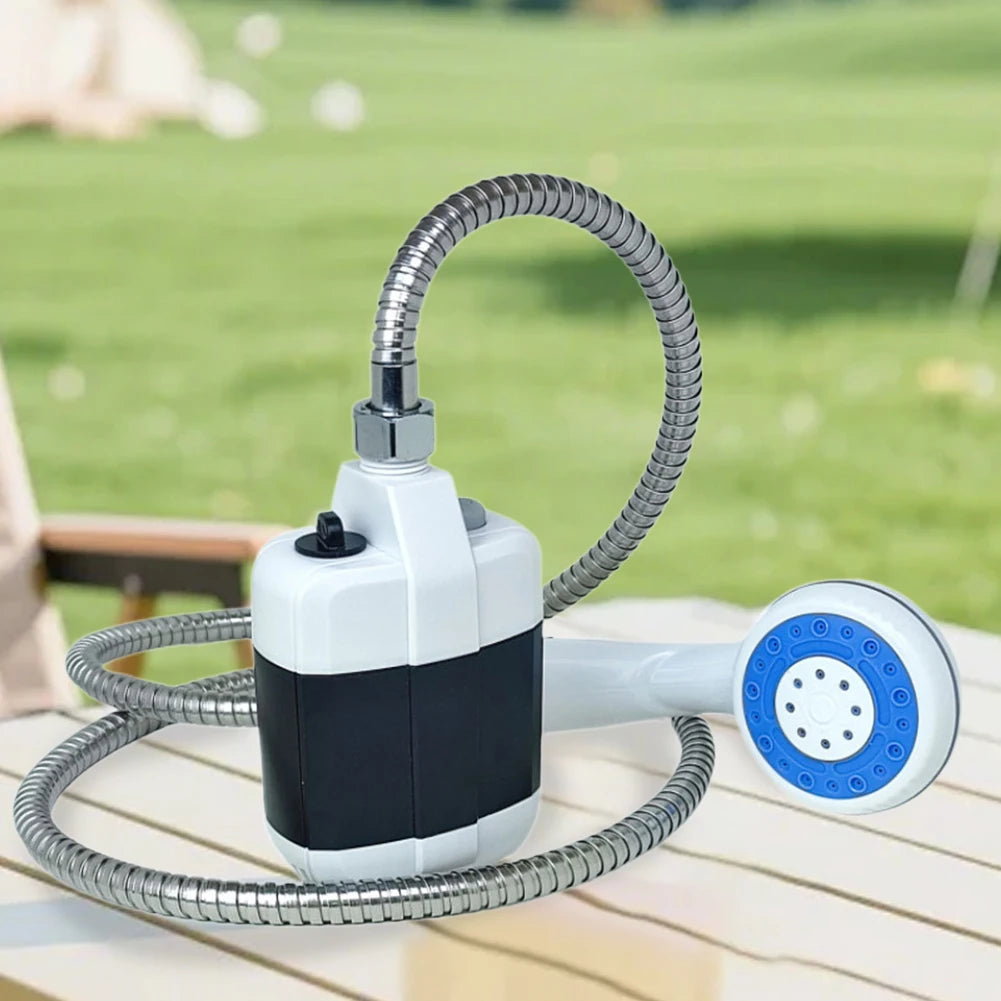 Portable Electric Rechargeable Spray Camp Shower Head with 1.5M Hose Multiple Camping Spray Pump Shower for Hiking Beach Travel