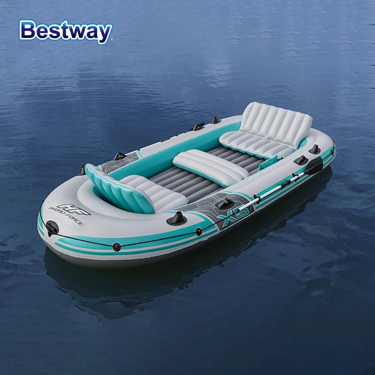 Bestway 65159 Five Person Inflatable Kayak Kit Durable PVC